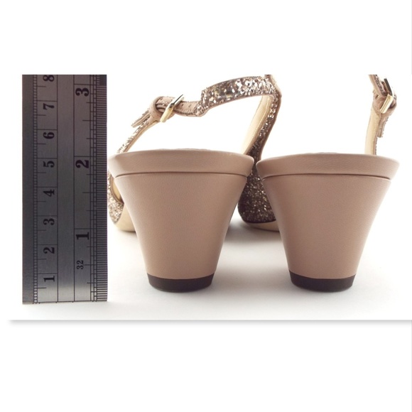 New JIMMY CHOO champagne Glitter Slingback Pump 43 - Picture 6 of 8